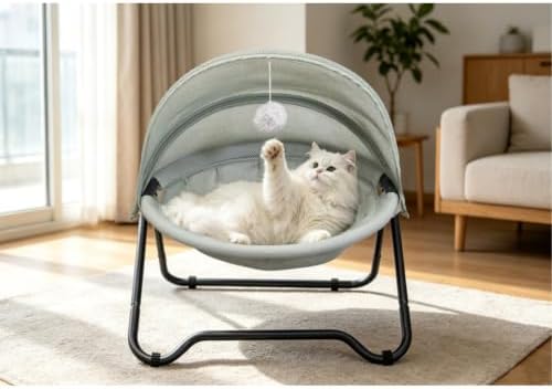 Cat Hammock Bed Elevated cat Bed, Comfortable and Breathable Pet Bed - Image 2