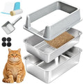 XL Stainless Steel Sifting Litter Box by Nyutu