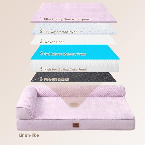EHEYCIGA Orthopedic Dog Bed Medium Size, Memory Foam Dog Bed - Image 5