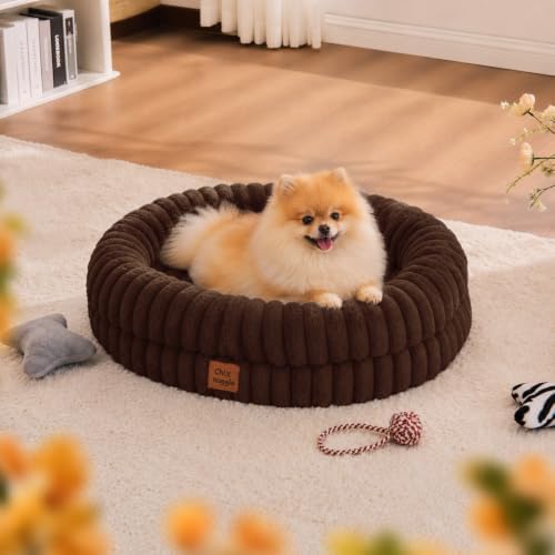 ChiXnuggle Orthopedic Dog Bed, Washable Cover, Faux Fur Bolster Pet Couch - Image 3
