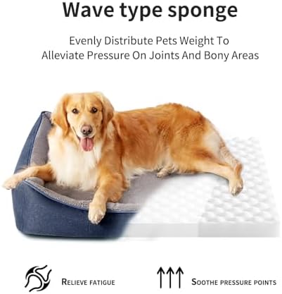 Tidore Orthopedic Dog Bed Medium Size Dog, Durable Egg Crate Foam Sofa Dog Bed - Image 5