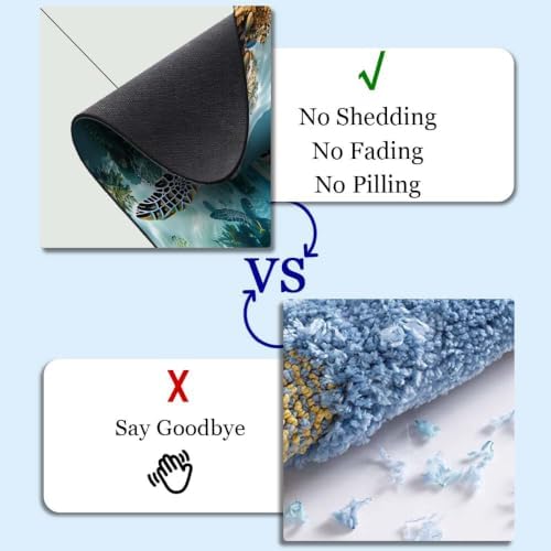 Tropical Turtle-SS Super Absorbent Quick-Drying Bathroom Mat Rug, Rubber - Image 4