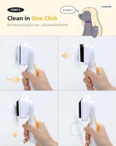 PETHROOM Self-Cleaning Slicker Brush - Image 6