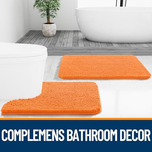 OLANLY Bathroom Rugs 36x24, Extra Soft Absorbent Chenille Bath Rugs - Image 7