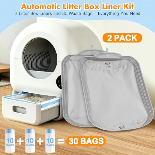 BKNOOU 2 Pack Self Cleaning Litter Box Waterproof Pads - Image 2