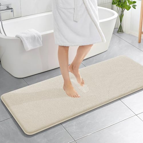 OLANLY Memory Foam Bathroom Runner Rugs 59x20, Absorbent Long Mat by OLANLY