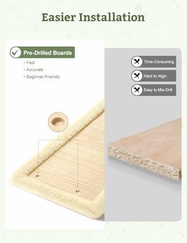 5-in-1 Cat Wall Shelves, Solid Wood Cat Wall Furniture Set - Image 3