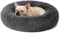 Calming Anti-Anxiety Donuts Dog And Cat Bed, Round Fluffy Soft Washable Small by Homeuslynn