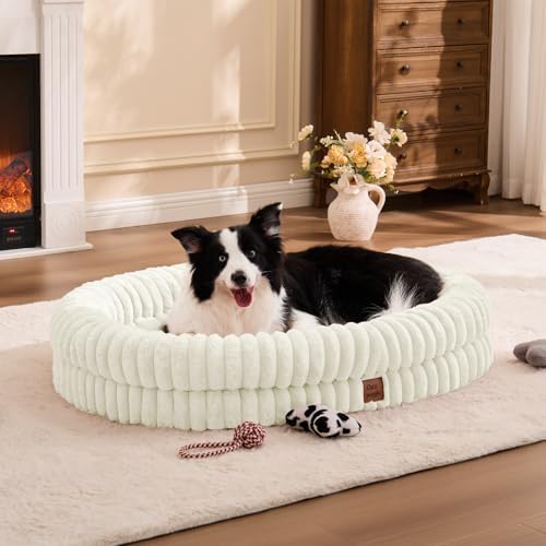 ChiXnuggle Orthopedic Dog Bed, Washable Cover, Faux Fur Bolster Pet Couch - Image 3