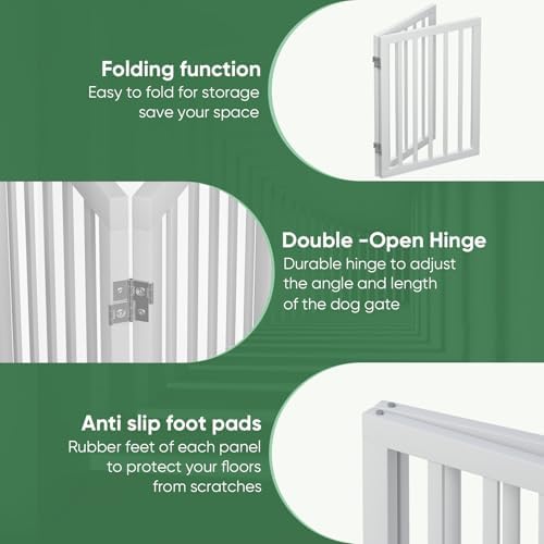 Dog Gate for Doorways, Foldable Dog Gate Indoor, Pet Gates for Doorways Bedroom - Image 3