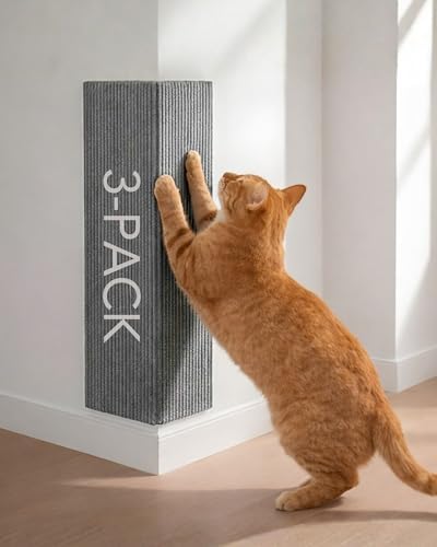 Corner & Wall Cat Scratch Mat, Self-Adhesive Trimmable Cat Scratcher, Wall by Unknown