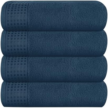 GLAMBURG Ultra Soft 4 Pack Oversized Bath Towel Set 27x54 inches, 100% Cotton by GLAMBURG