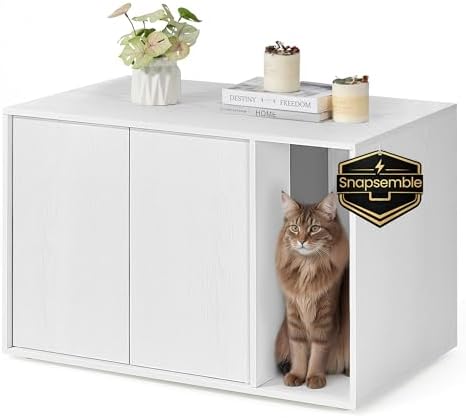 SONGMICS HOME Cat Litter Box Enclosure, Tool-Free Assembly by SONGMICSHOME