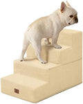 EHEYCIGA Dog Stairs for Bed 18" H, Dog 4-Steps for High Bed by EHEYCIGA