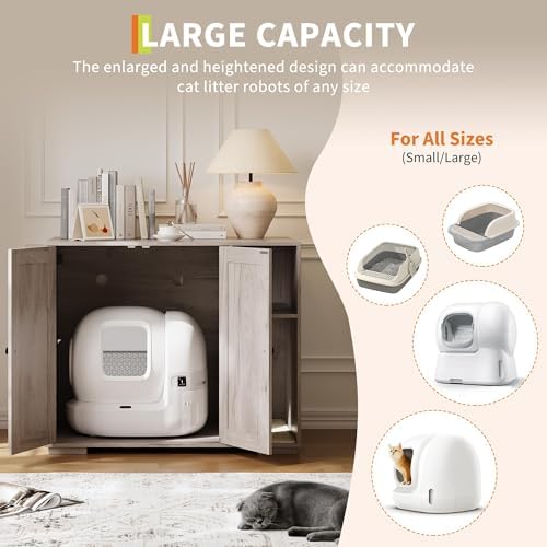 Garvee Dog-Proof Large Cat Litter Box Enclosure - Image 6