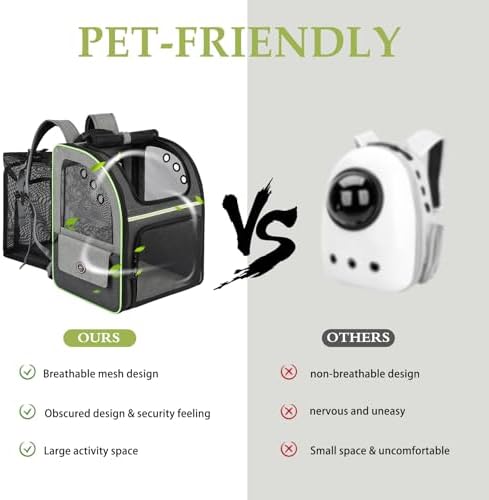 Cat Carrier Backpack, Large Cat Backpack Carrier Soft, Expandable Airline - Image 3