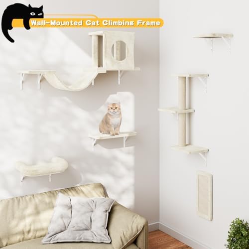 12-in-1 Cat Wall Shelves, Luxury Wall-Mounted Cat Shelves - Image 6
