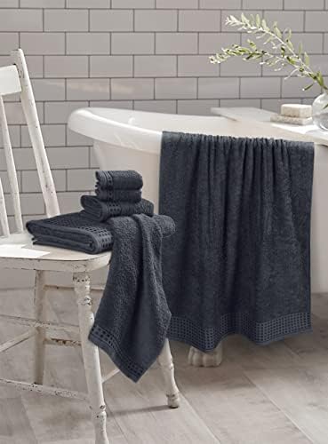 GLAMBURG 100% Cotton Ultra Soft 6 Pack Towel Set, Contains 2 Bath Towels 28x55 - Image 3