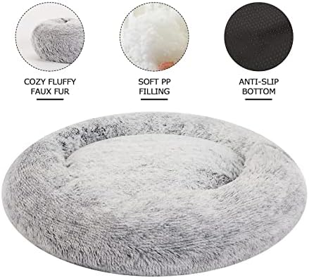 Bedfolks Calming Fluffy Donut Dog Bed - Image 3