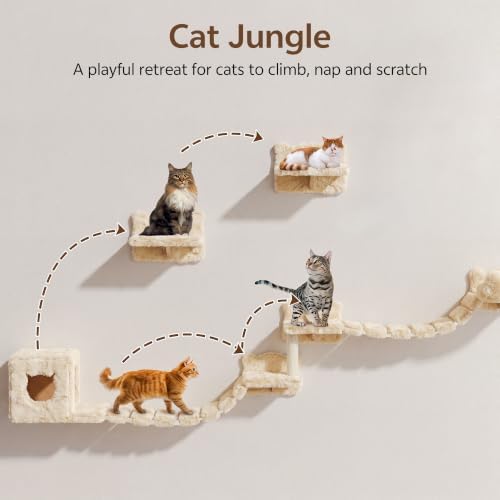 9-in-1 Cat Wall Shelves, Cat Wall Furniture Set - Image 5