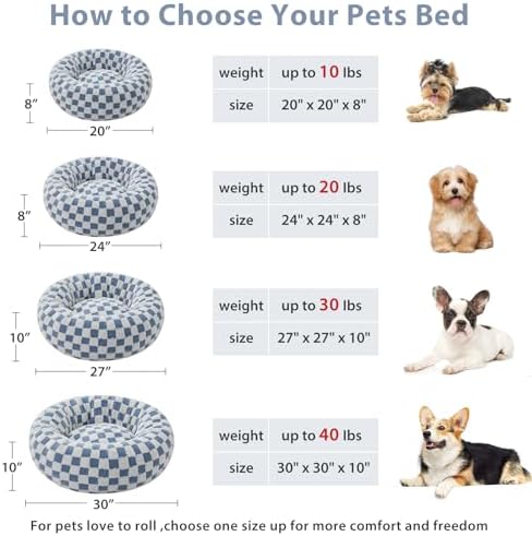 BFPETHOME Small Washable Cozy Donut Dog Beds - Image 5