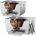 2 Pack XXL Stainless Steel Litter Box by Unknown