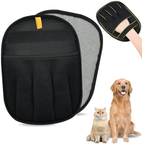 Pet Hair Removal Glove for Cats & Dogs, Upgrade 5-Finger Magic Brush Pet Hair by Unknown