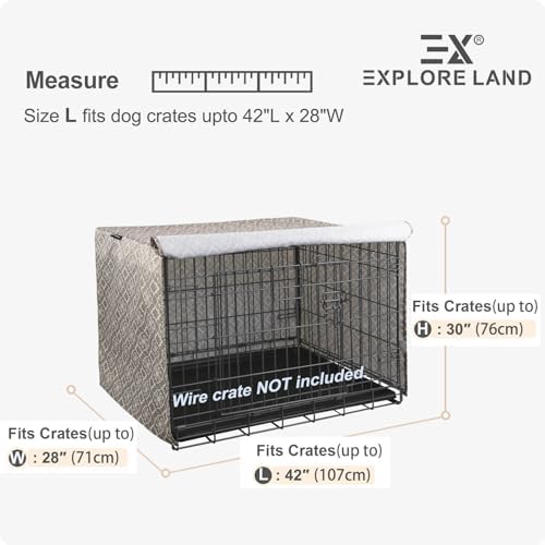 Explore Land Pattern Dog Crate Cover, 42 Inches - Image 2