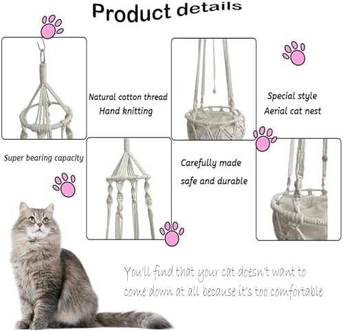 kathson Macrame Cat Hammock - Image 6
