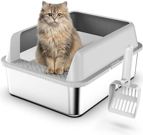 Suzzipaws Stainless Steel Cat Litter Box by Suzzipaws