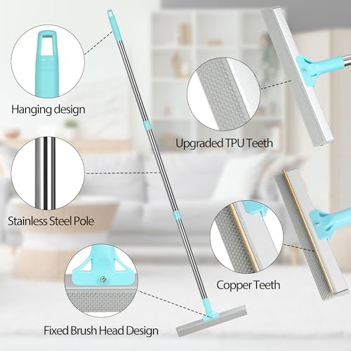 Carpet Rake for Pet Hair Removal Tool, Reusable Hair Remover Broom - Image 5