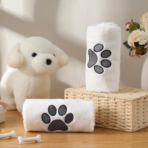 SmoothNovelty 2 Pcs Dog Paw Hand Towels - Image 2