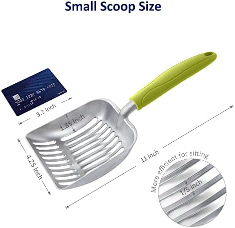 WePet Cat Litter Scoop, Aluminum Alloy Sifter, Kitty Metal Scooper, Deep Shovel - Image 2