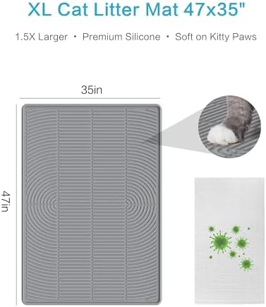 Extra Large Cat Litter Mat XL, Silicone Waterproof - Image 2