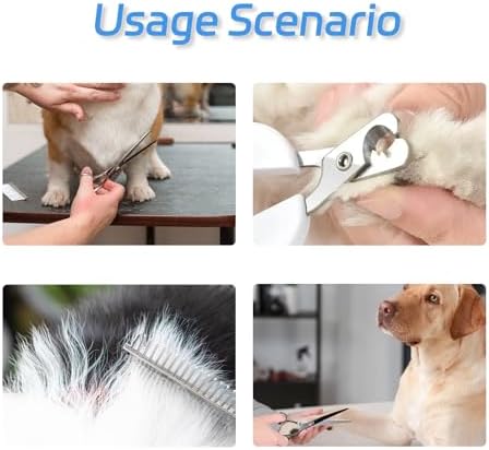 6-piece set of pet grooming scissors and nail clippers - Image 6