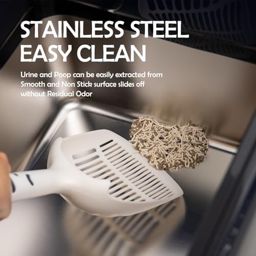 MEEXPAWS Stainless Steel Cat Litter Box Top Entry XL Large - Image 6