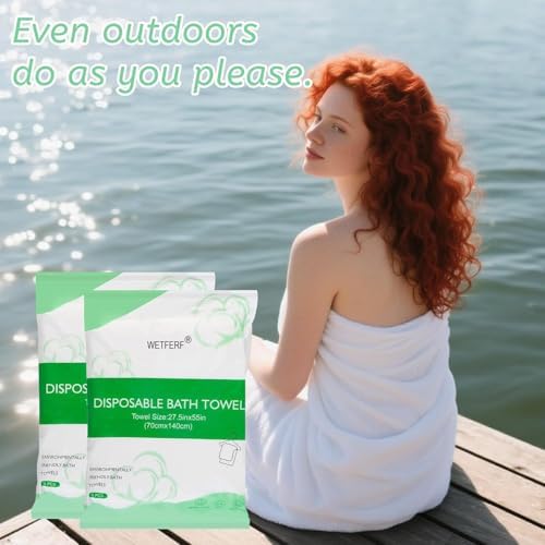 5 Pack Disposable Bath Towels Large 55"x27.5" Thick - Image 4