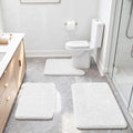 Ophanie White Bathroom Rugs Sets 3 Piece, Soft Chenille Bath Mat, Non Slip by Ophanie