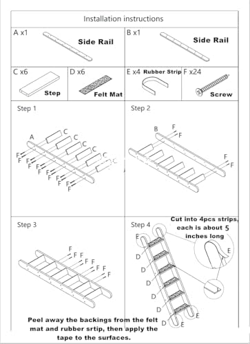 SHENGOCASE Solid Wood Wall Leaning Cat Ladder - Image 7
