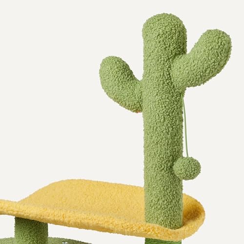 Amazon Basics Cactus Cat Tower for Indoor Cats, 4-in-1 Scratching Post - Image 3