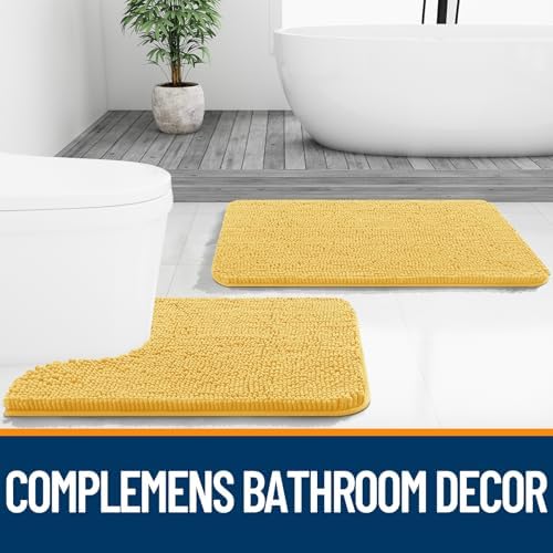OLANLY Bathroom Runner Rugs 59x24, Extra Soft Absorbent Chenille Bath Rugs - Image 7