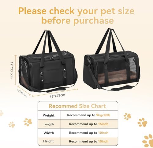 PETSFIT Large Cat Carrier with Patented Safety Buckles, Big Cats Up to 20 lb - Image 6