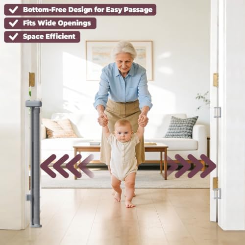 2Pack Retractable Baby Gates for Stair - Image 3