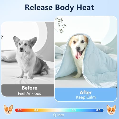 MIXJOY Cooling Blanket for Small Dog Breathable, Double Sided Q-MAX>0.5 - Image 5