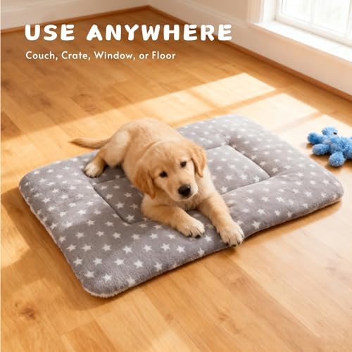 2-Pack Dog Blanket for Crate, Washable Reversible Plush Crate Liner - Image 2