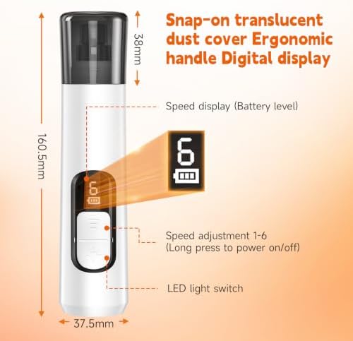 ALLENERGY Dog Nail Grinder, Ultra Quiet Pet Nail Clipper - Image 6