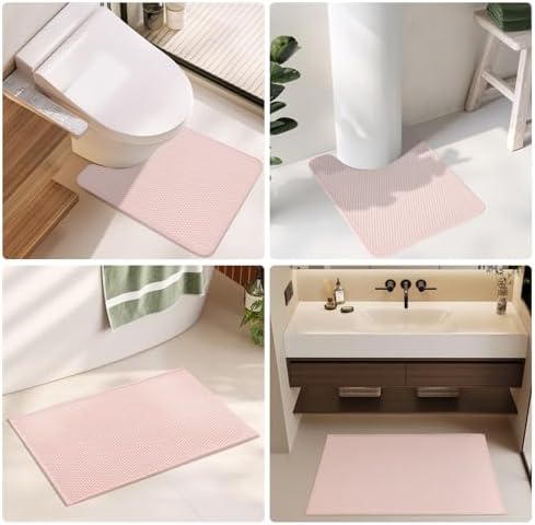 TYUU Bathroom Rugs Non Slip Washable, Super Absorbent Thin Bath Mat Quick Dry - Image 6