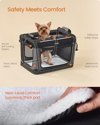 Feandrea Collapsible Dog Crate, Portable Oxford Fabric Pet Carrier - Image 5