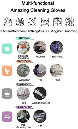 Silicone Dishwashing Gloves, Pet Grooming Rubber Scrubbing - Image 6