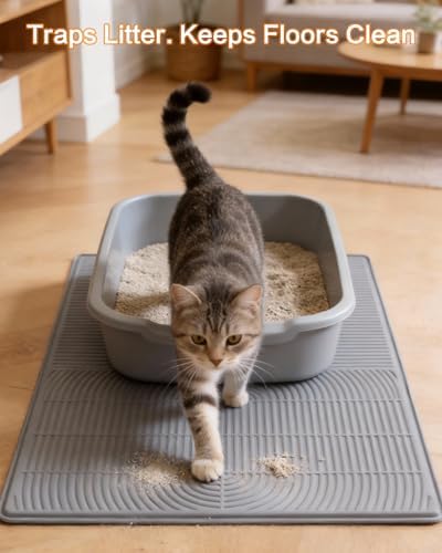 Extra Large Cat Litter Mat XL, Silicone Waterproof - Image 2